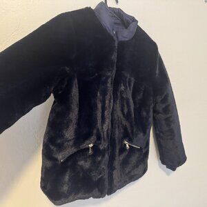 Tartine et Chocolate Reversible Faux Fur Zipped Jacket